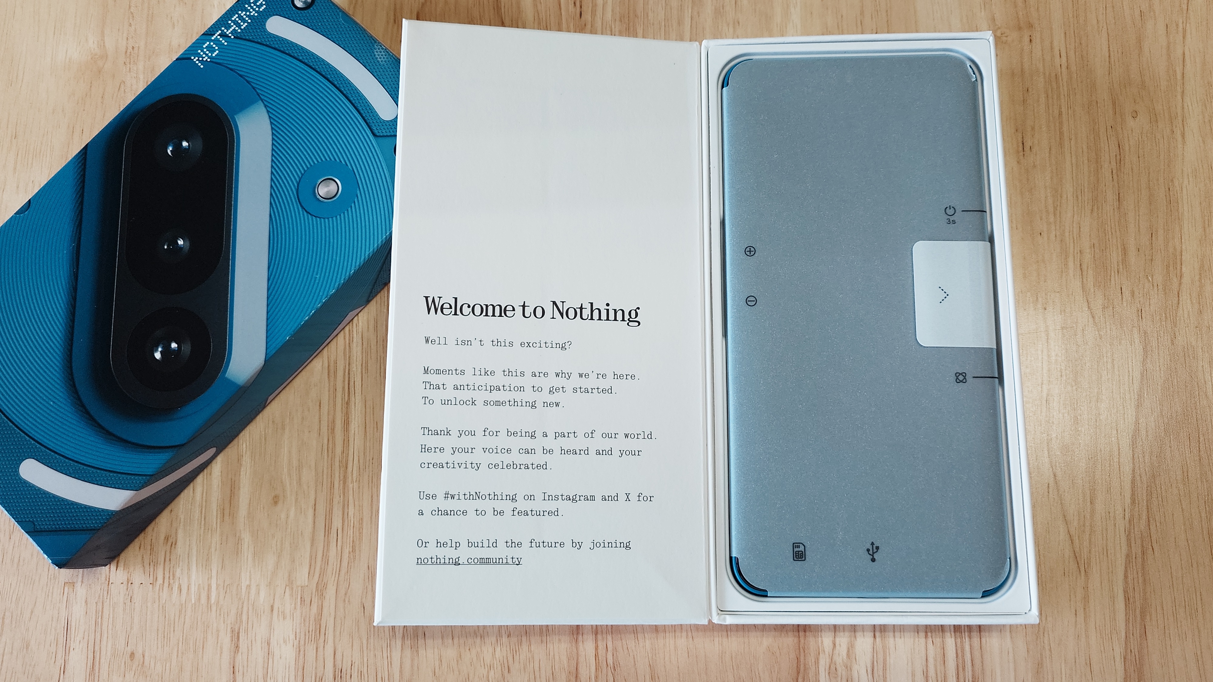 Nothing Phone(3a) 内箱を開封 Welcome to Nothing
