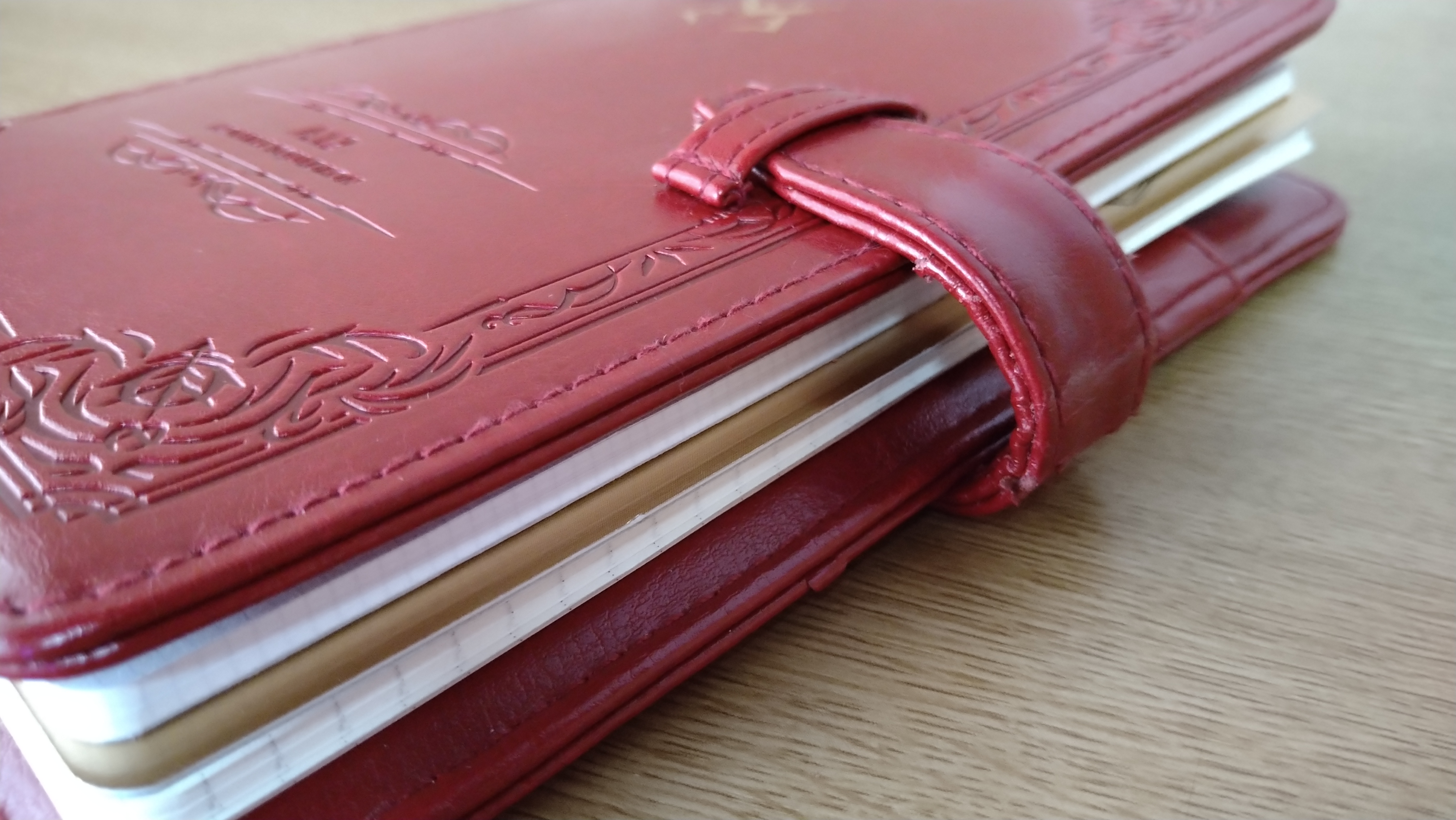 セットするノートがスリムなので2冊入る