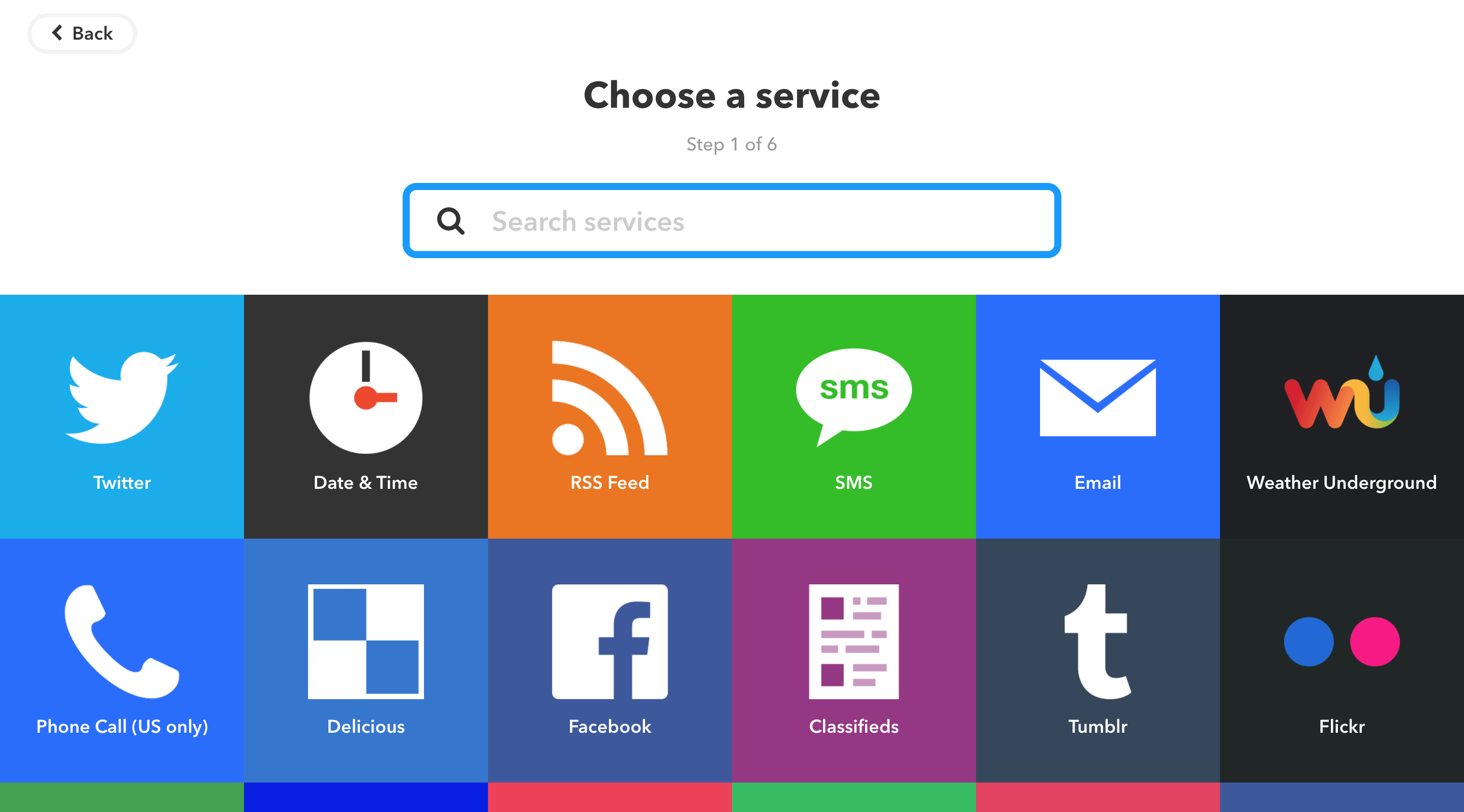 Choose a service
