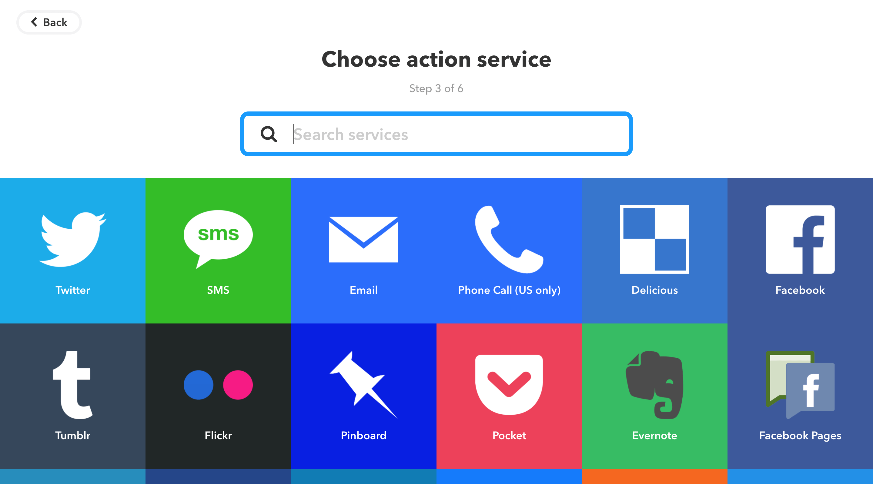 Choose action service