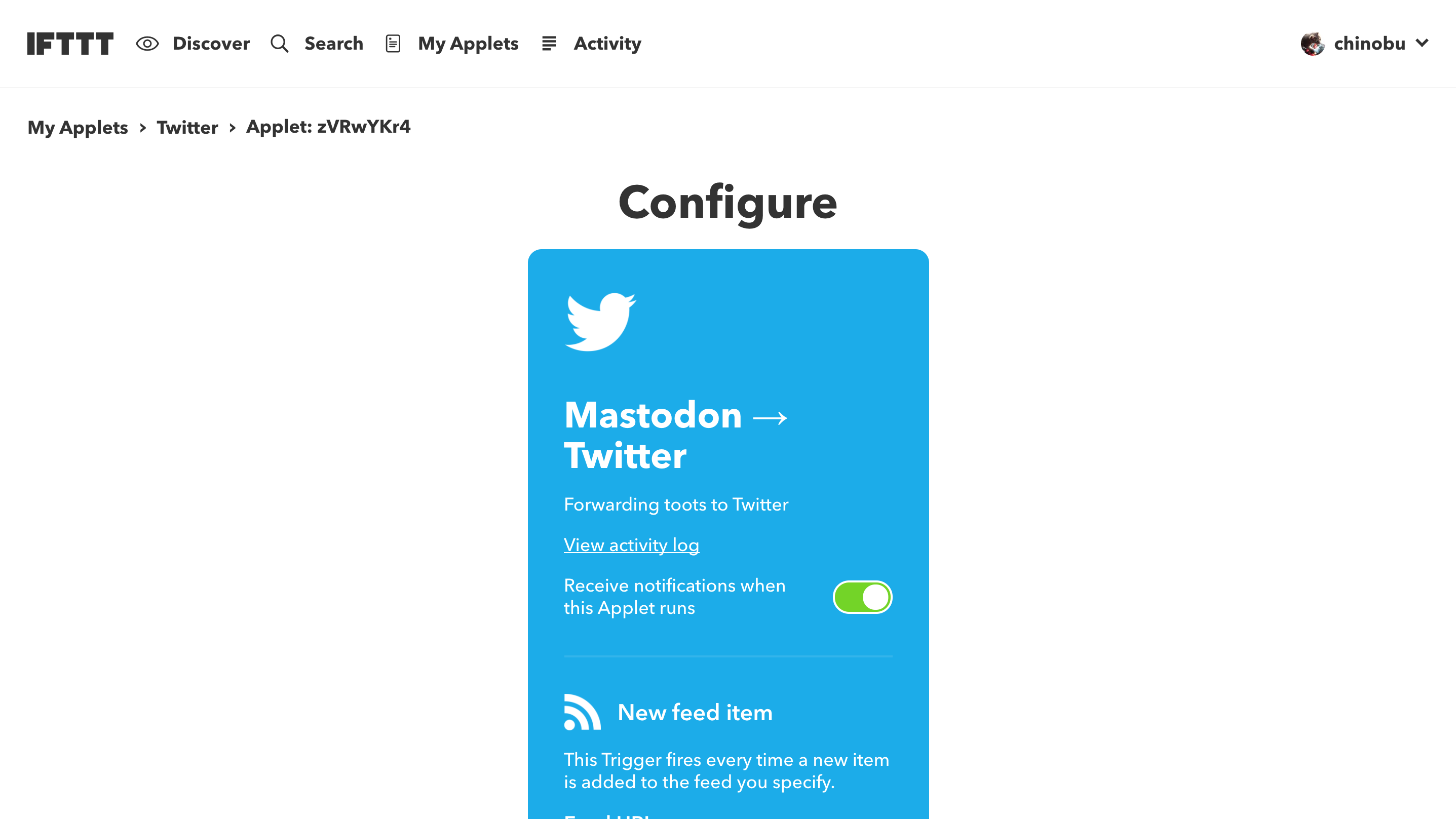 Mastodonの投稿をTwitterに自動投稿する